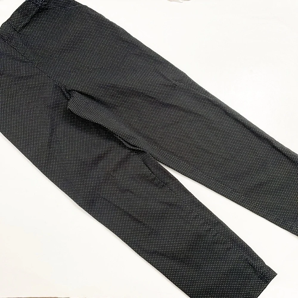 Croft & Barrow black micro dot print cropped ankle pants